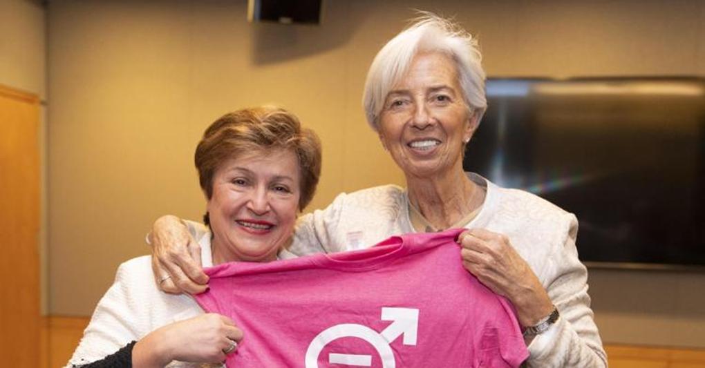 Il direttore generale uscente dell’Fmi, Christine Lagarde (destra), e la candidata alla sua successione Kristalina Georgieva  